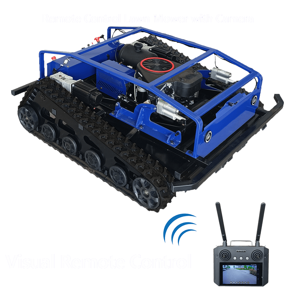 Mesin Pemotong Rumput Remote Control dengan Kamera